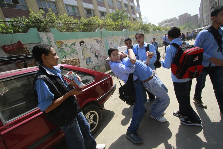 الغش بالمدارس أدى لالتحاق طلاب غير أكفاء بالجامعة حسب مراقبين- مدرسة مصرية- تصوير زميل مصور صحفي- مسموح باستخدام الصورة