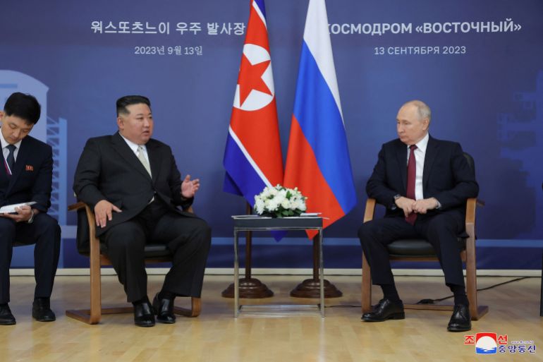 Russia's President Putin and North Korea's leader Kim meet in Amur region