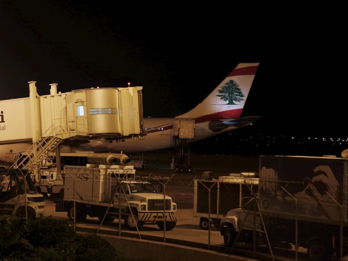 A Lebanon's Middle East Airlines airplane is seen parked on the tarmac at Beirut's international airport, November 20, 2015. REUTERS/Jamal Saidi