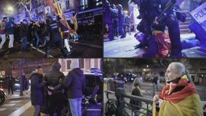 شاهد: مواجهات عنيفة في إسبانيا بين الشرطة والمحتجين على قانون العفو عن الانفصاليين الكتالونيين