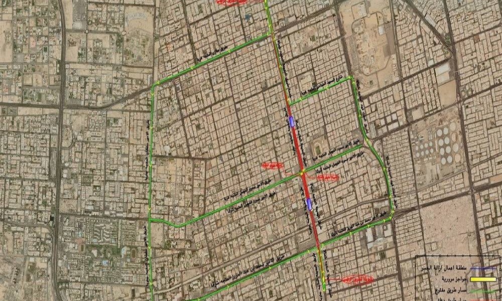 «أمانة جدة»: إغلاق جزئي لطريق المدينة بين «التحلية» و«صاري» لإزالة جسر المشاة