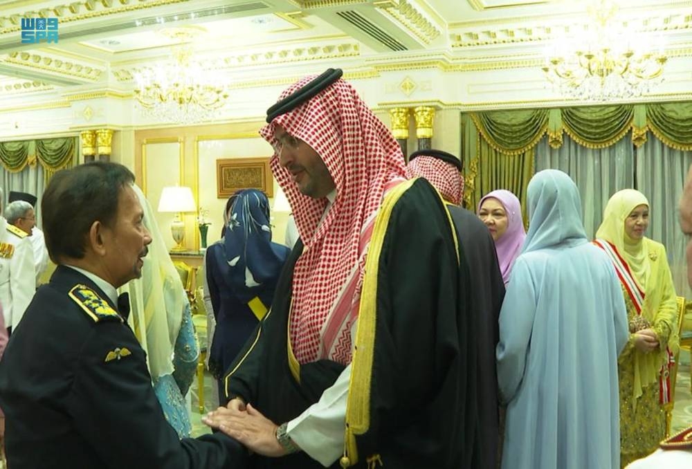 نيابة عن خادم الحرمين وولي العهد.. الأمير تركي بن محمد بن فهد يحضر زواج نجل سلطان بروناي دار السلام