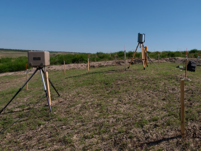 Precision equipment for detecting radon gas in a natural environment