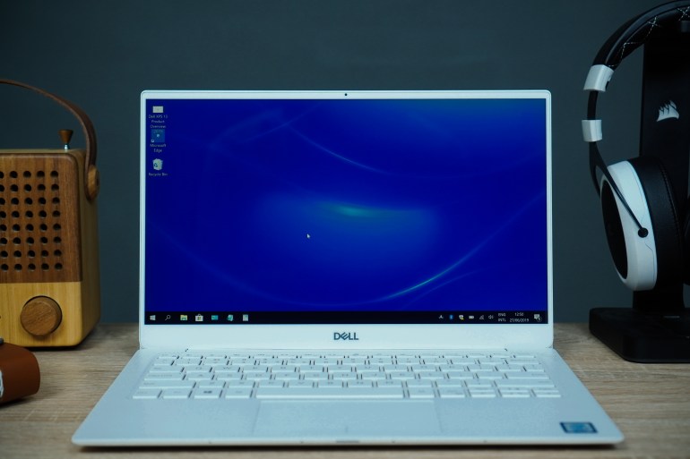 Jakarta, Indonesia - July 29, 2019: The Dell XPS 13 9380 laptop has a 13.3-inch, Ultra HD (3,840 x 2,160) ...