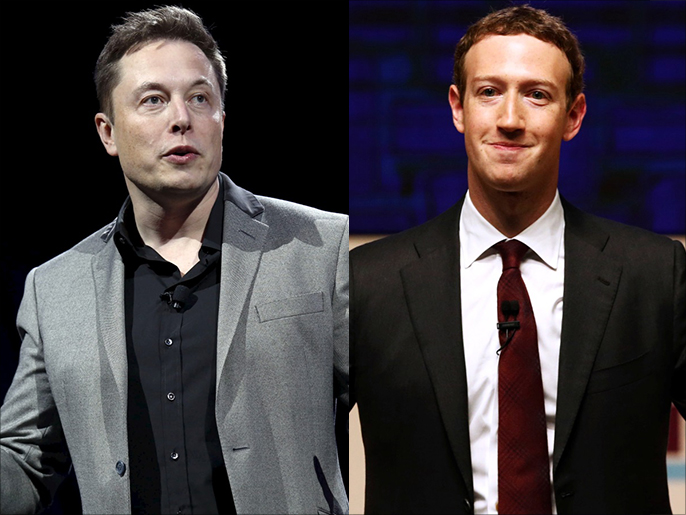 كومبو يجمع بين Mark Zuckerberg مؤسس فيسبوك و Elon Musk صاحب شركة تيسلا للتكنولوجيا