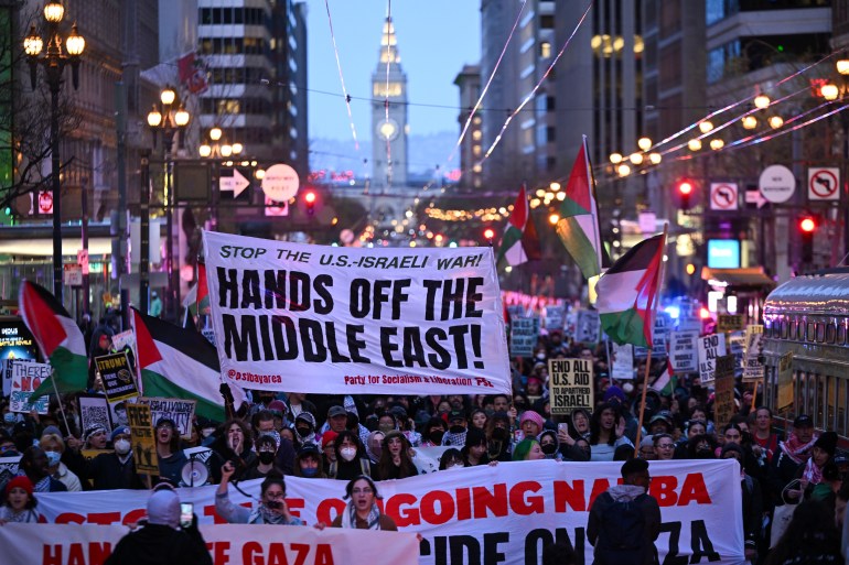 Thousands protest Israel in San Francisco