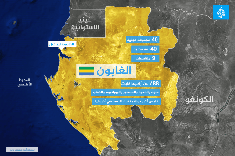 خارطة الغابون