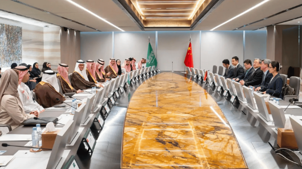 وزير الطاقة يجتمع مع المبعوث الصيني الخاص لتغير المناخ