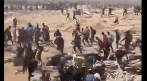 بالفيديو.. جيش الاحتلال يطلق النار على مدنيين أثناء الحصول على المساعدات في غزة