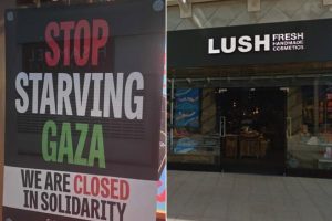 “لش” لمستحضرات التجميل تغلق متاجرها في بريطانيا تضامنا مع غزة