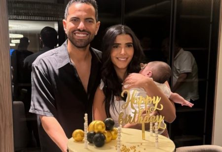 نجل ريم سامي يتعرض لإصابة خطيرة في الرأس إثر سقوط مؤلم