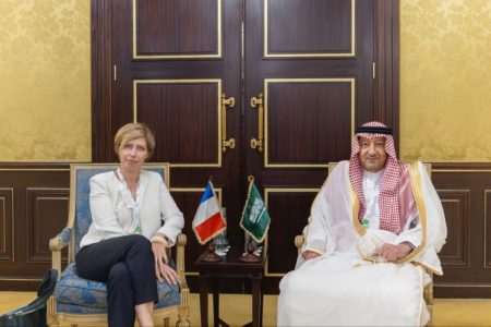 الخريجي يلتقي مستشارة الرئيس الفرنسي لشؤون الشرق الأوسط وشمال أفريقيا