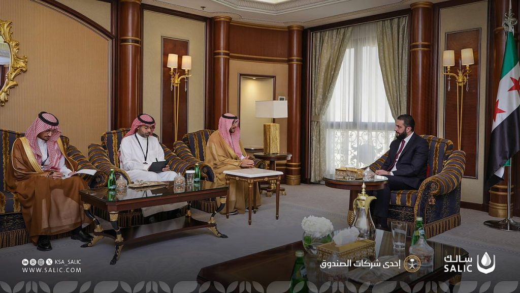 أحمد الشرع يبحث آفاق التعاون مع رئيس «سالك»