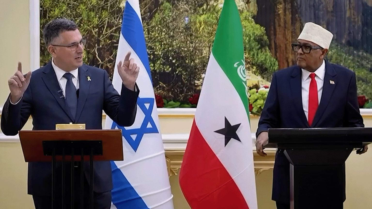 خلال زيارة “أرض الصومال”.. ساعر يصف فلسطين بـ”دولة افتراضية”