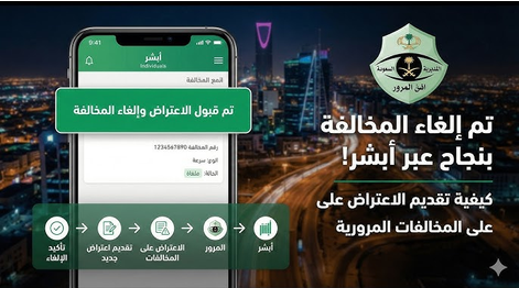 الاعتراض على المخالفات المرورية في السعودية عبر أبشر 2026
