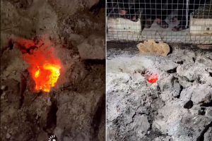 نفايات مشتعلة بجوار قبر في كركوك تتحول إلى معجزة