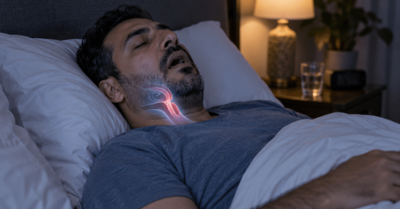 انقطاع التنفس أثناء النوم يجهد القلب ويؤثر على الراحة